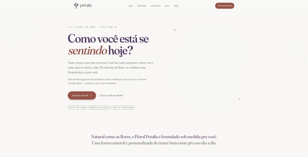 Página inicial de Petalia (petalia.com.br)