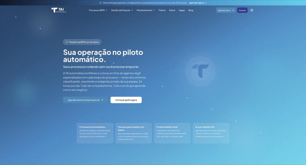 Página inicial de TAI Tecnologia (taitecnologia.com)
